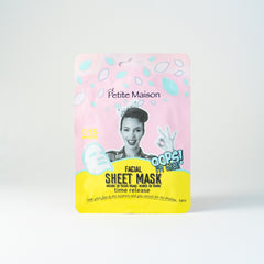 Facial Sheet Mask Pack 3 Pieces (Brightening, Detoxifying, Time Release)