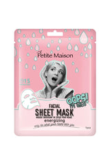 Facial Sheet Mask Pack 6 Pieces - Brightening, Detoxifying, Time Release, Moisturizing, Purifying, Energizing